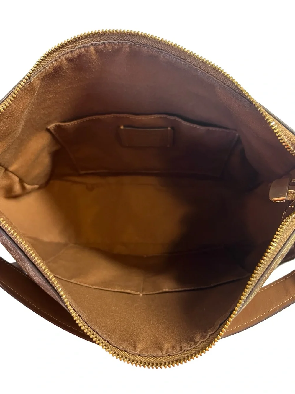 Coach F39527 Women’s Elle Hobo Shoulder Bag Leather Brown Signature Canvas